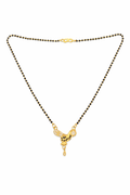 Gold-Plated Peacock Design Mangalsutra with CZ Stone Pendant for Women