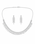 Elegant Silver Branch Design Necklace Set for Women