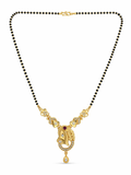 Gold-Plated Traditional Mangalsutra with American Diamonds and Elegant Pendant for Women