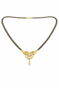 Elegant Gold-Plated Mangalsutra with Sparkling CZ Floral Pendant for Women