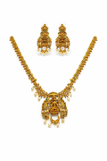Traditional South Indian Lakshmi Pendant Necklace Set
